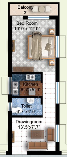 1bhk floorplan