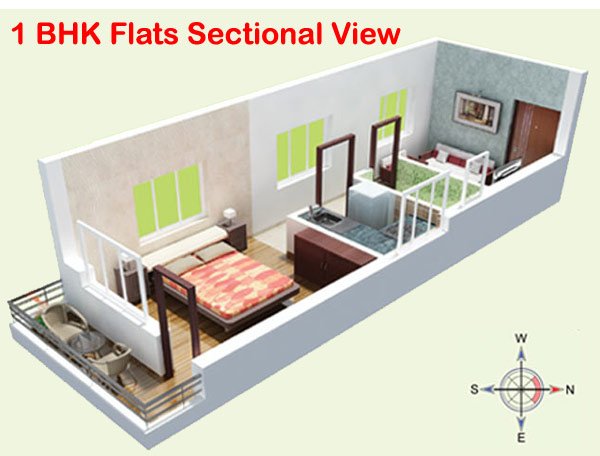 1bhk sectionalview
